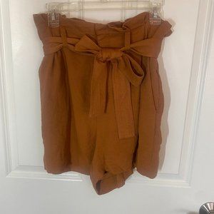 High-Rise Paper Bag Shorts by A New Day